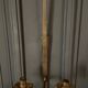 Modernist bronze wall lamp 1960 two lights