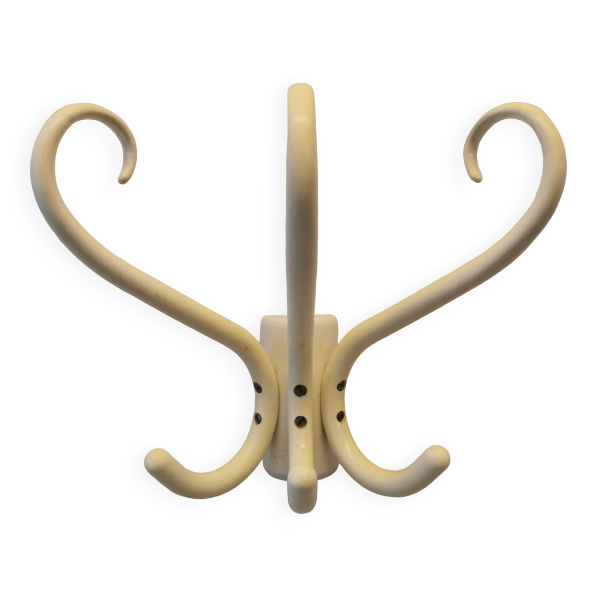 Curved wooden coat hook