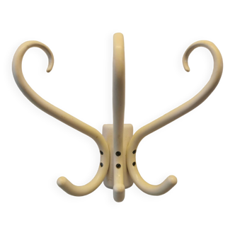 Curved wooden coat hook