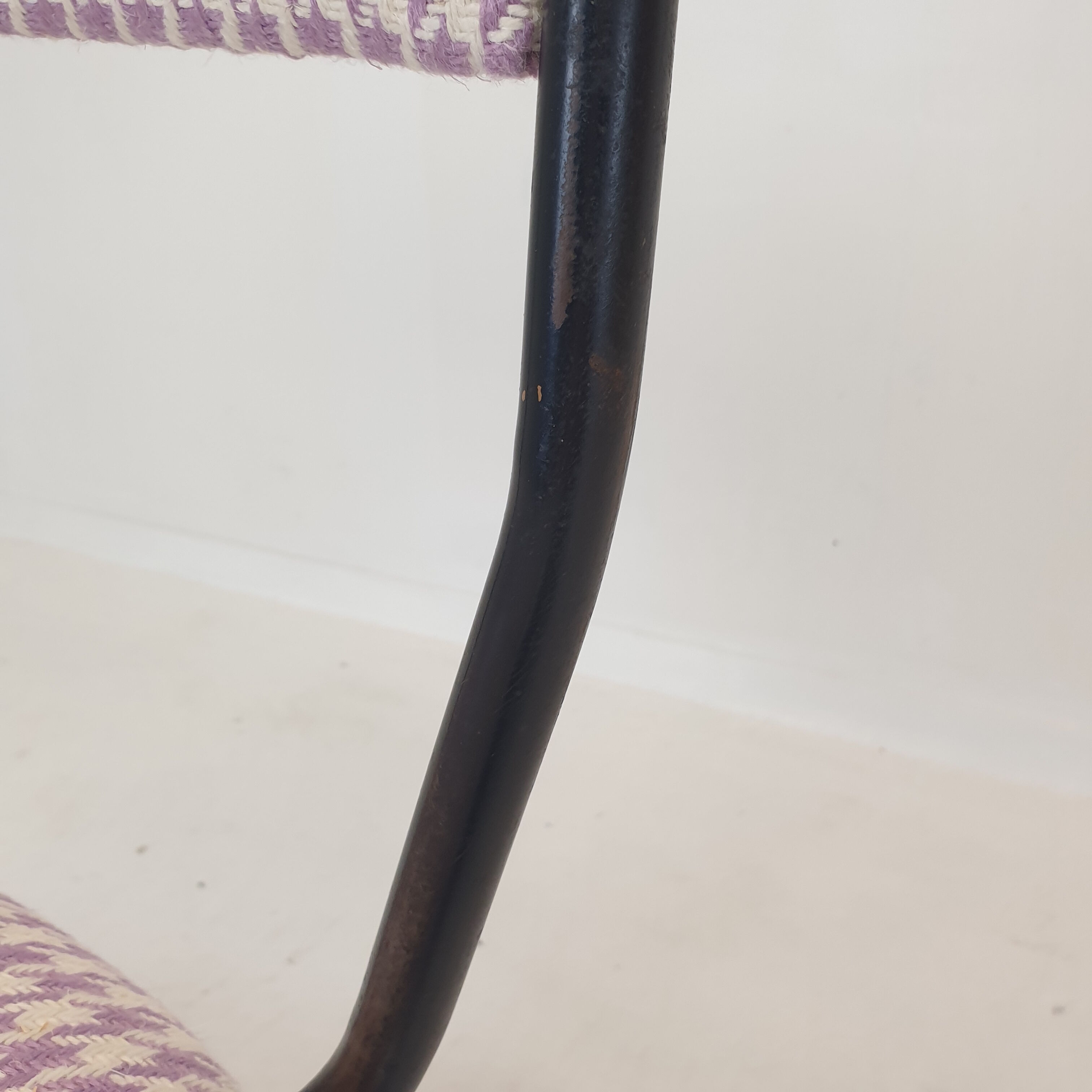 Set of 4 Italian Metal Dining Chairs, 1960's