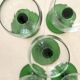 French service of green bottle glass wine glasses, Alsace 1970.