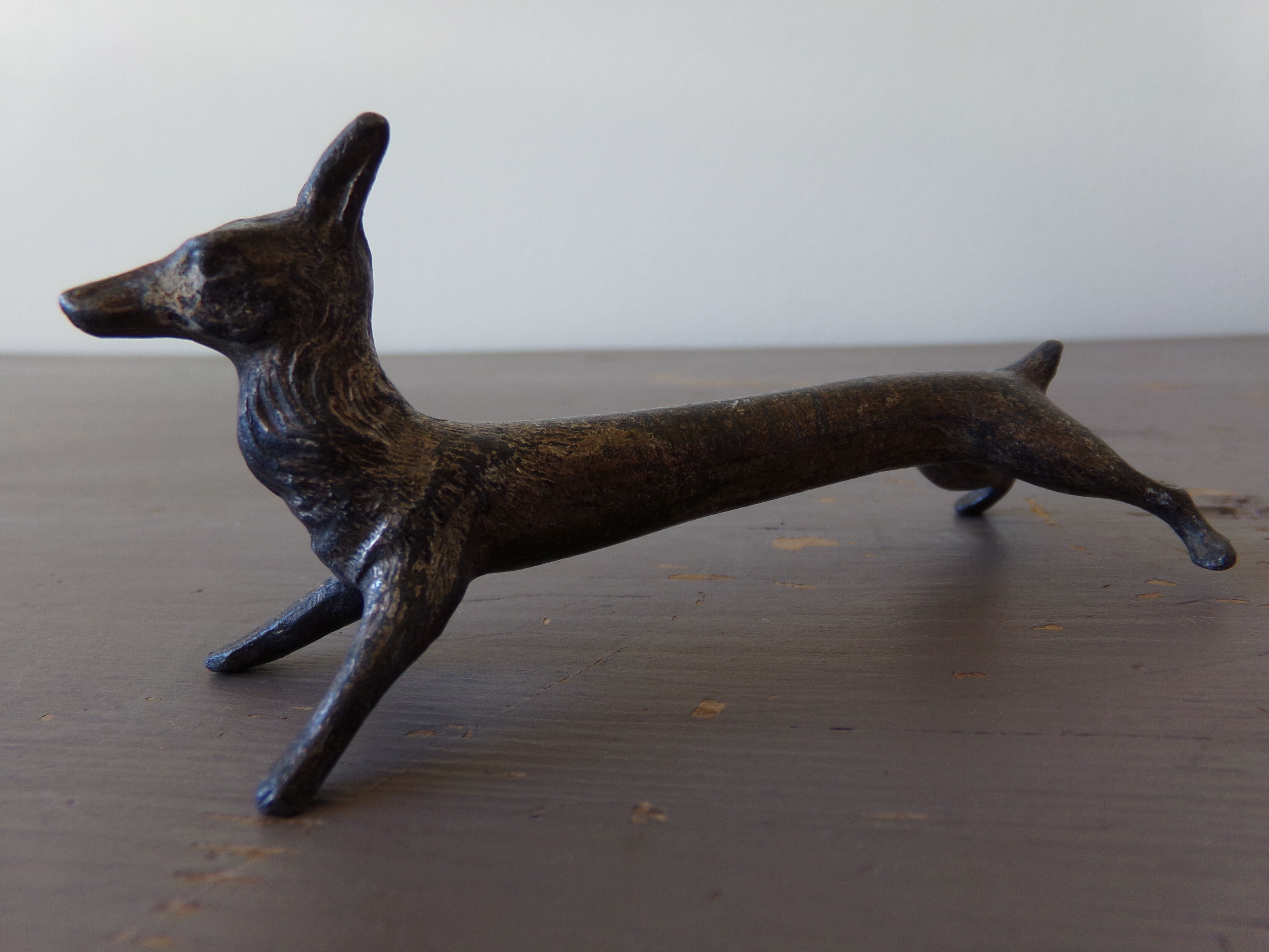 8 antique tin animal knife holders