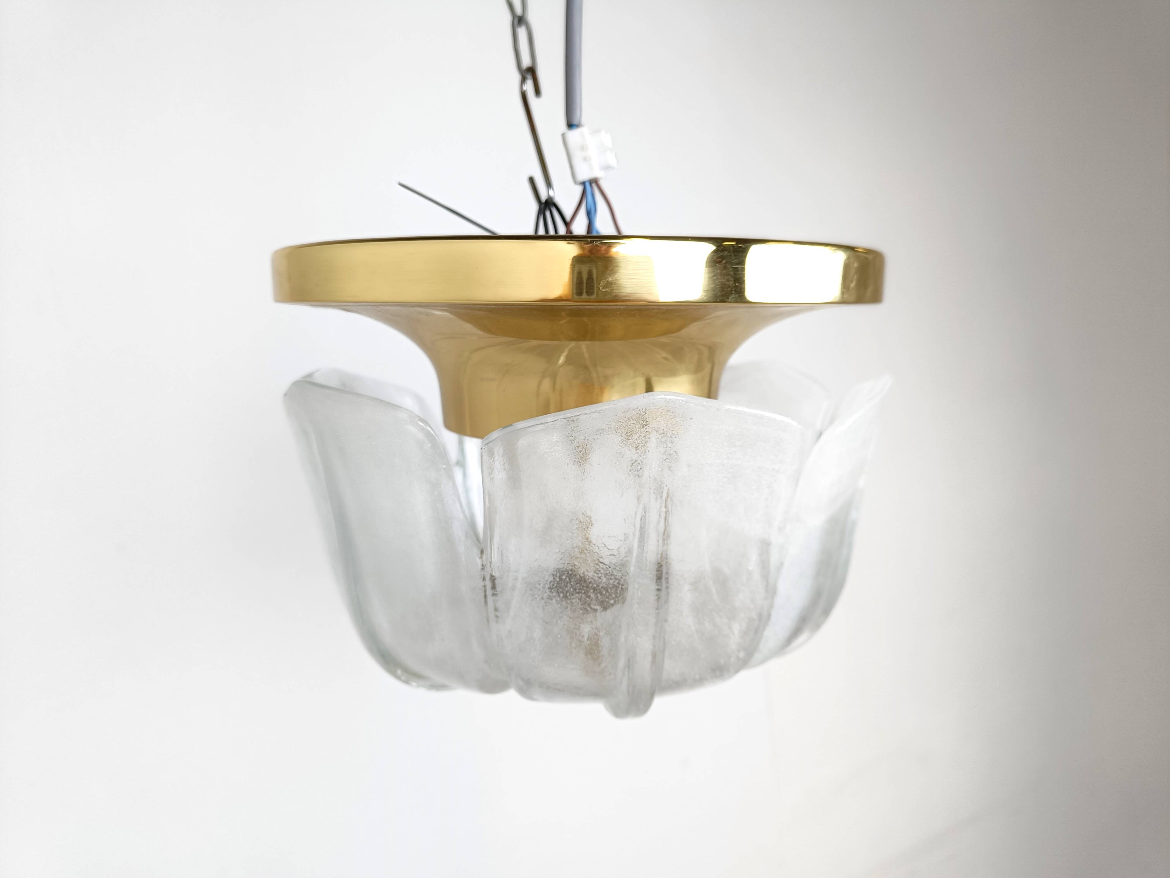 Vintage chandelier by Glashutte Limburg, 1960s