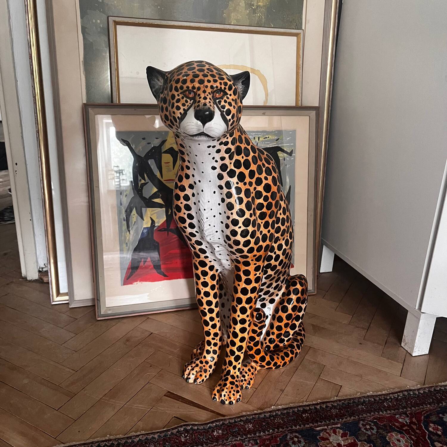 Vintage Ceramic Cheetah, 1970’s Italy