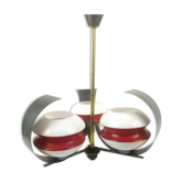 Lustre trois feux opaline années 60-70
