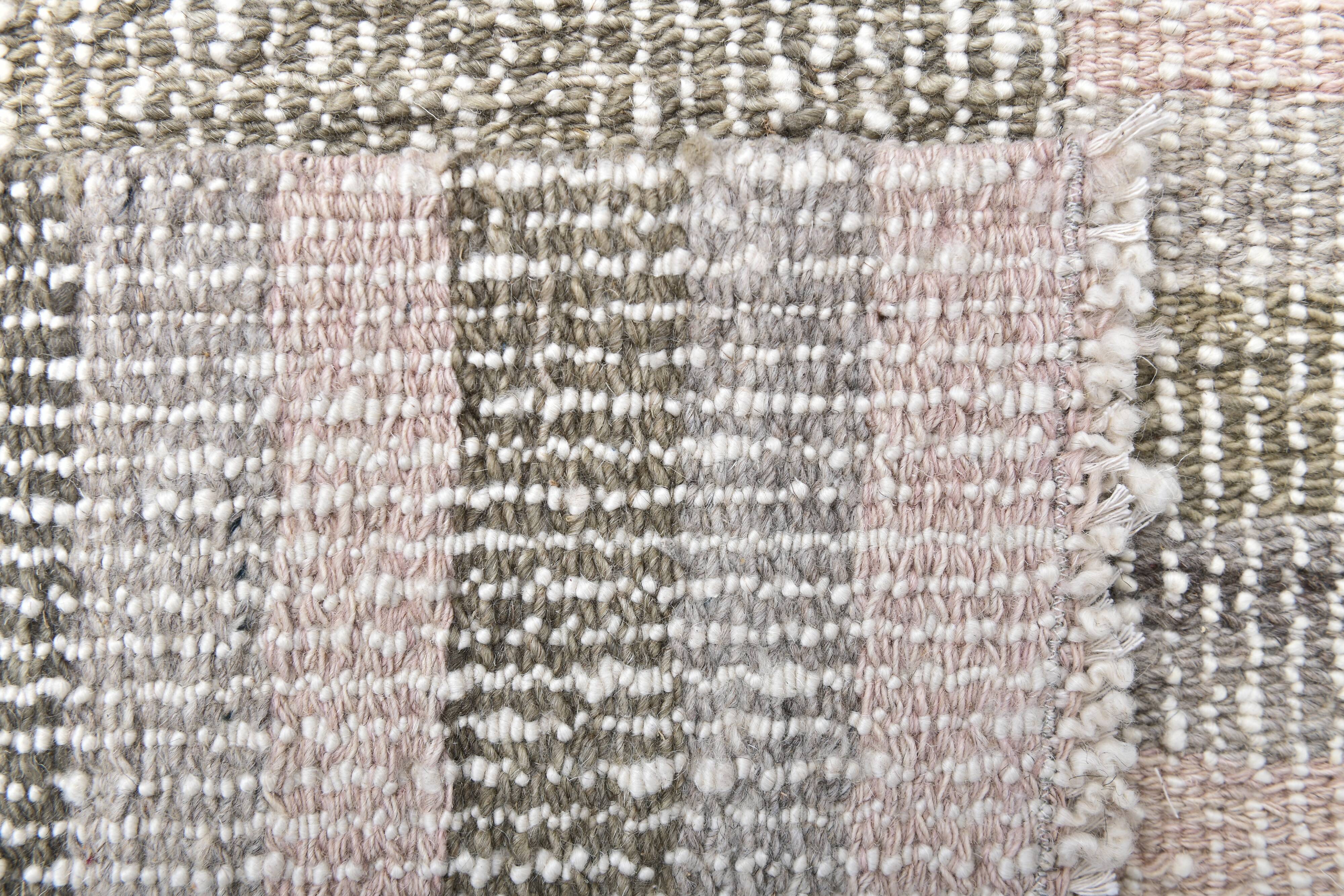 Pastel pink kilim rug, 325x217 cm wool kilim rug, large kilim carpet