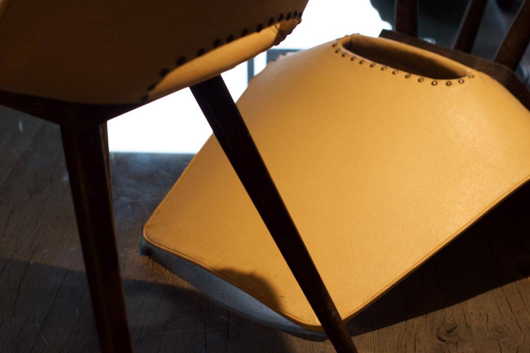 Pair of yellow “Tonneau” chairs Pierre Guariche edition Thonet 1950