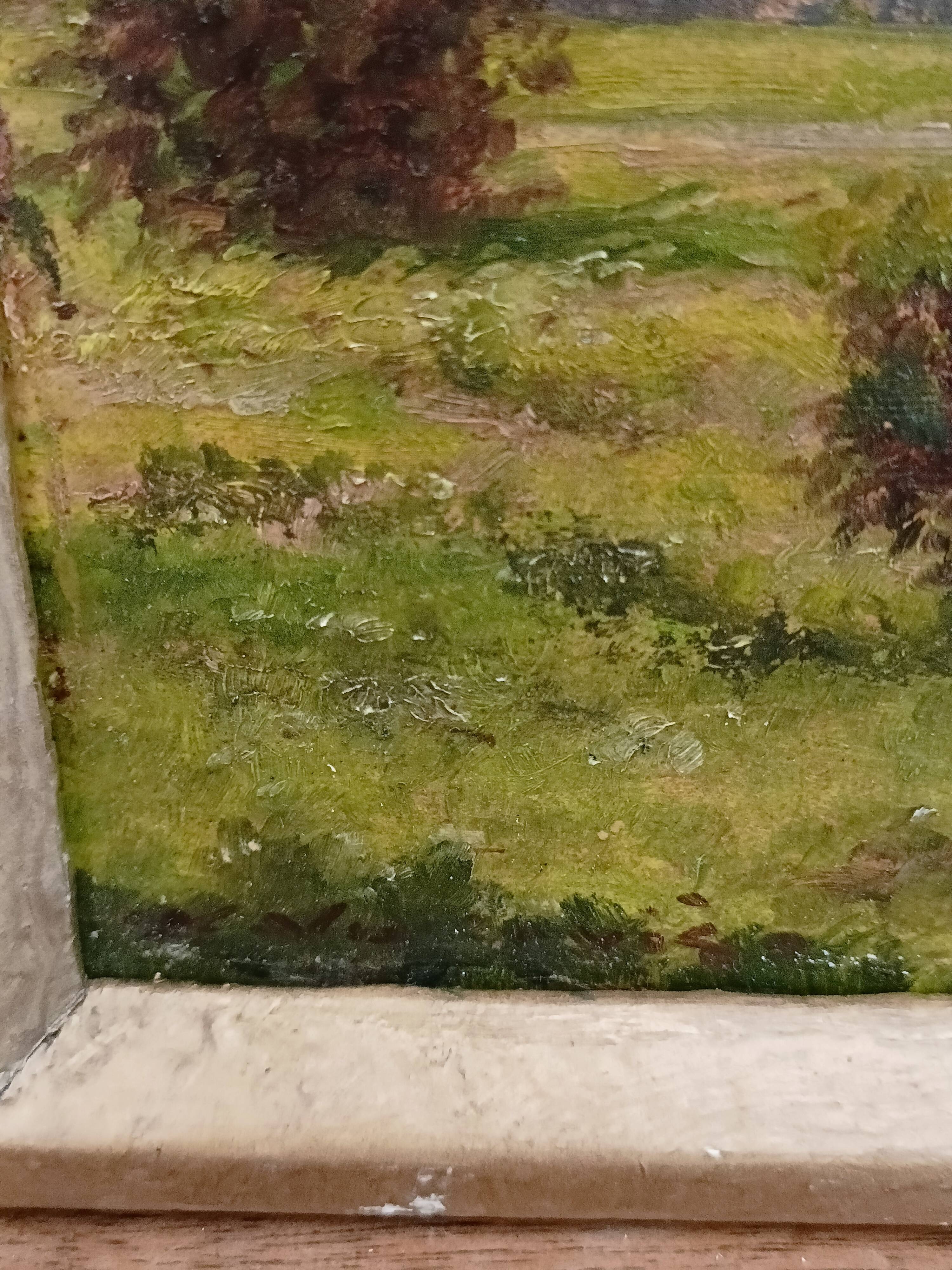 Oil on panel painting signed K. Vukovic landscape montage