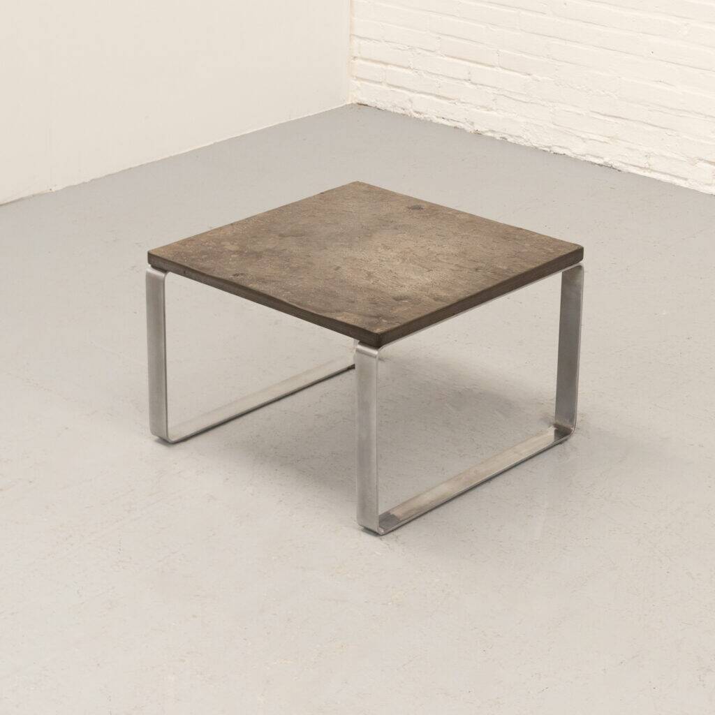 Slate & Chrome coffee table by Draenert 1970s