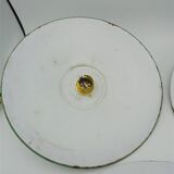 Series of 3 enamelled sheet hanging lamps