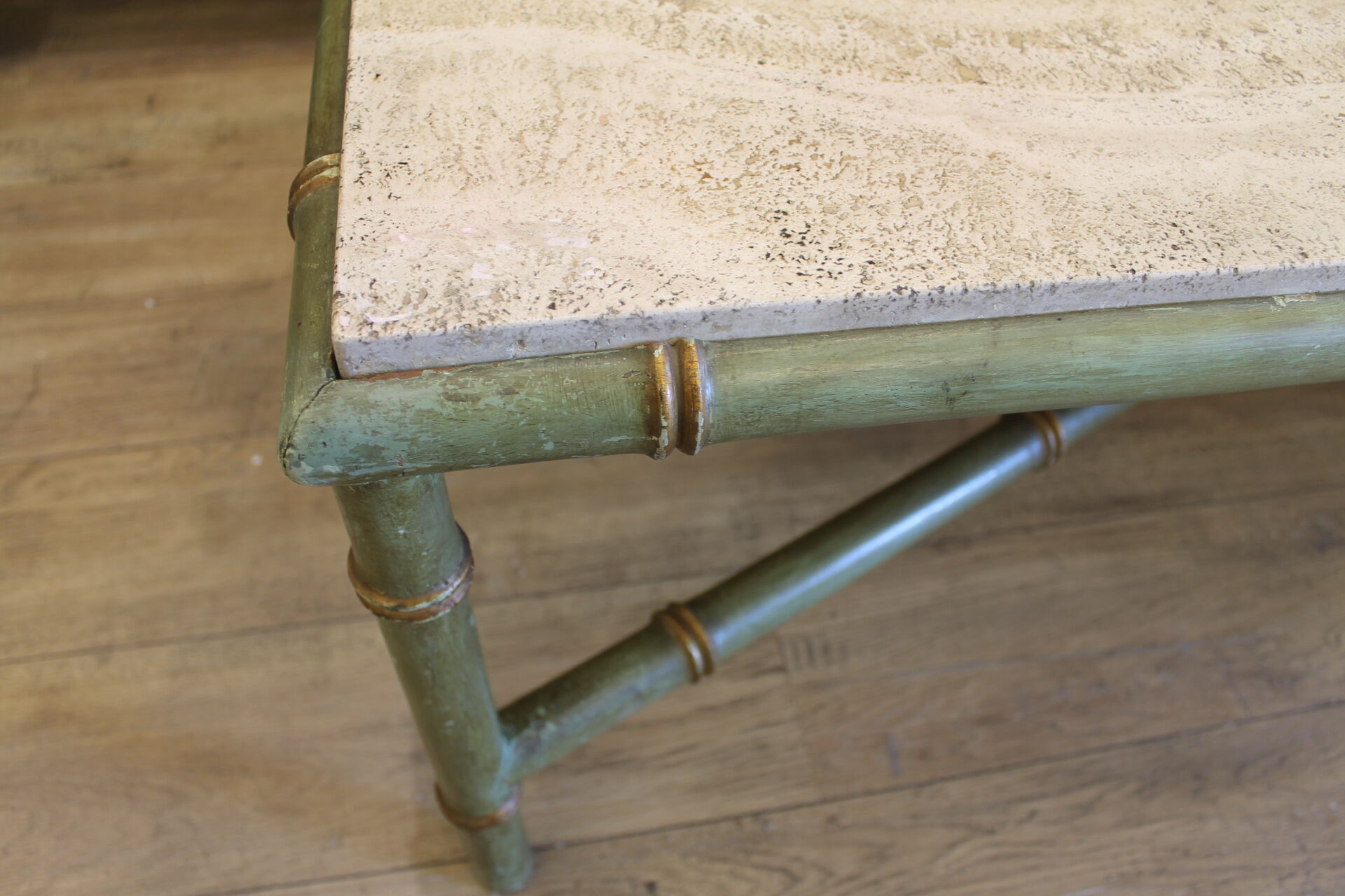 BAMBOO TABLE , TRAVERTINE XX EME