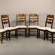 Henning Kjærnulf vintage set Razorblade Dining Chairs High Back, Denmark