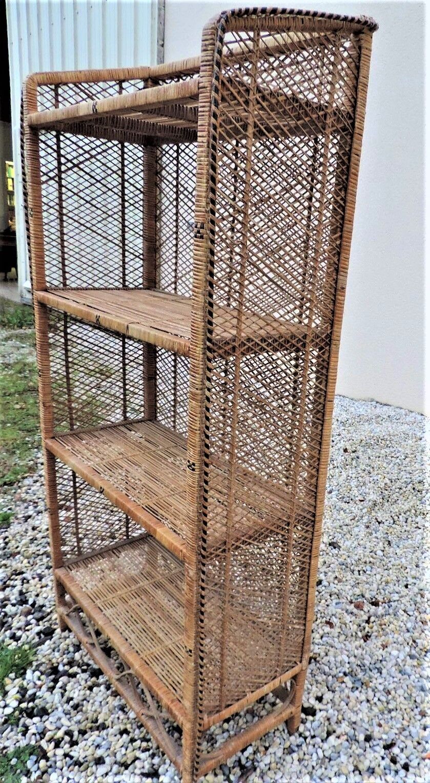 Rattan shelf