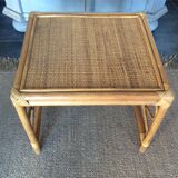 Table basse en rotin