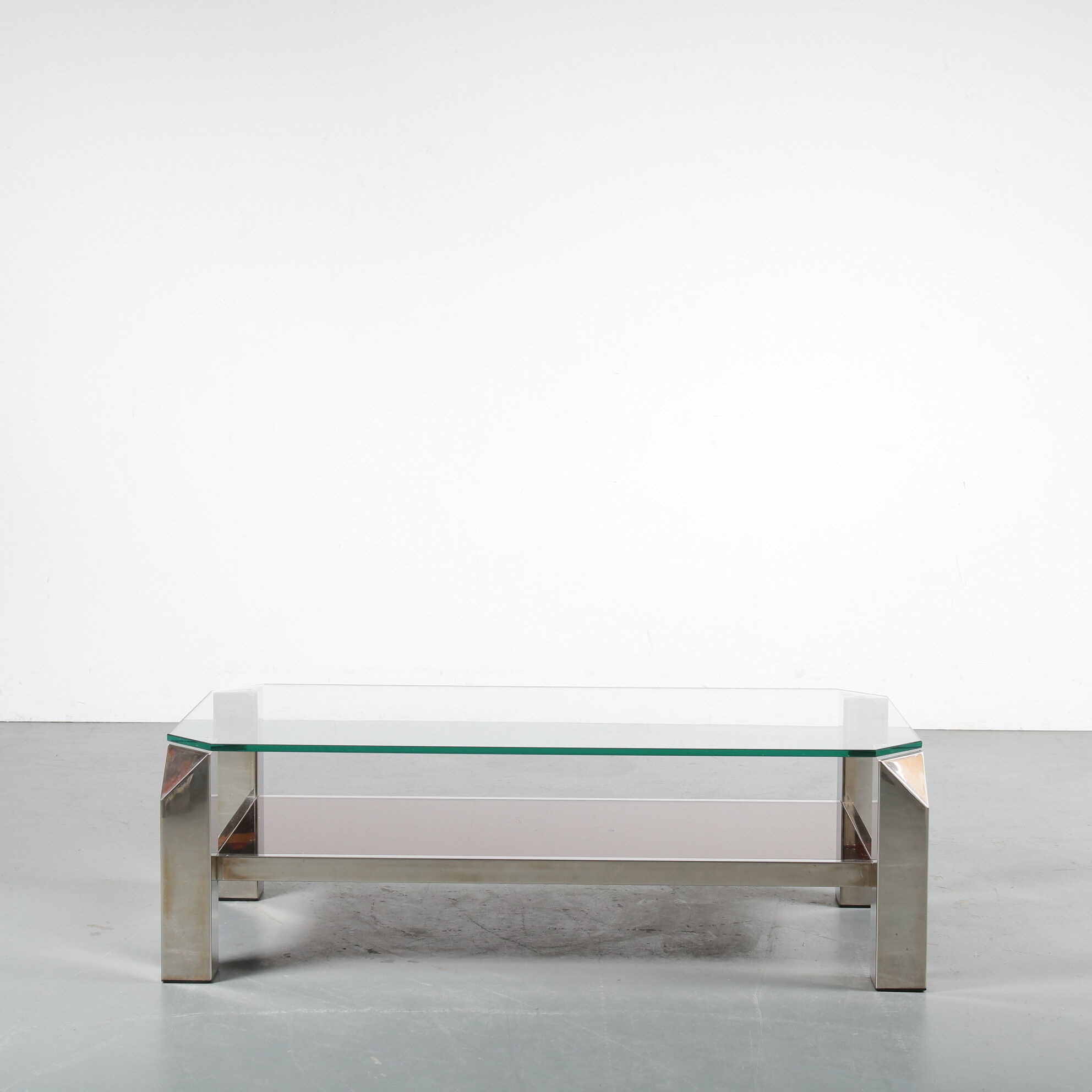Chrome coffee table by Belgo Chrom, Belgium 1970