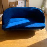 Blue velvet sofa Liu Jo - pebble model