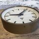 Brown Industrial Wall Clock From Pragotron, 1960s