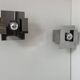 Pair of vintage wall lights, chrome metal, France 1970