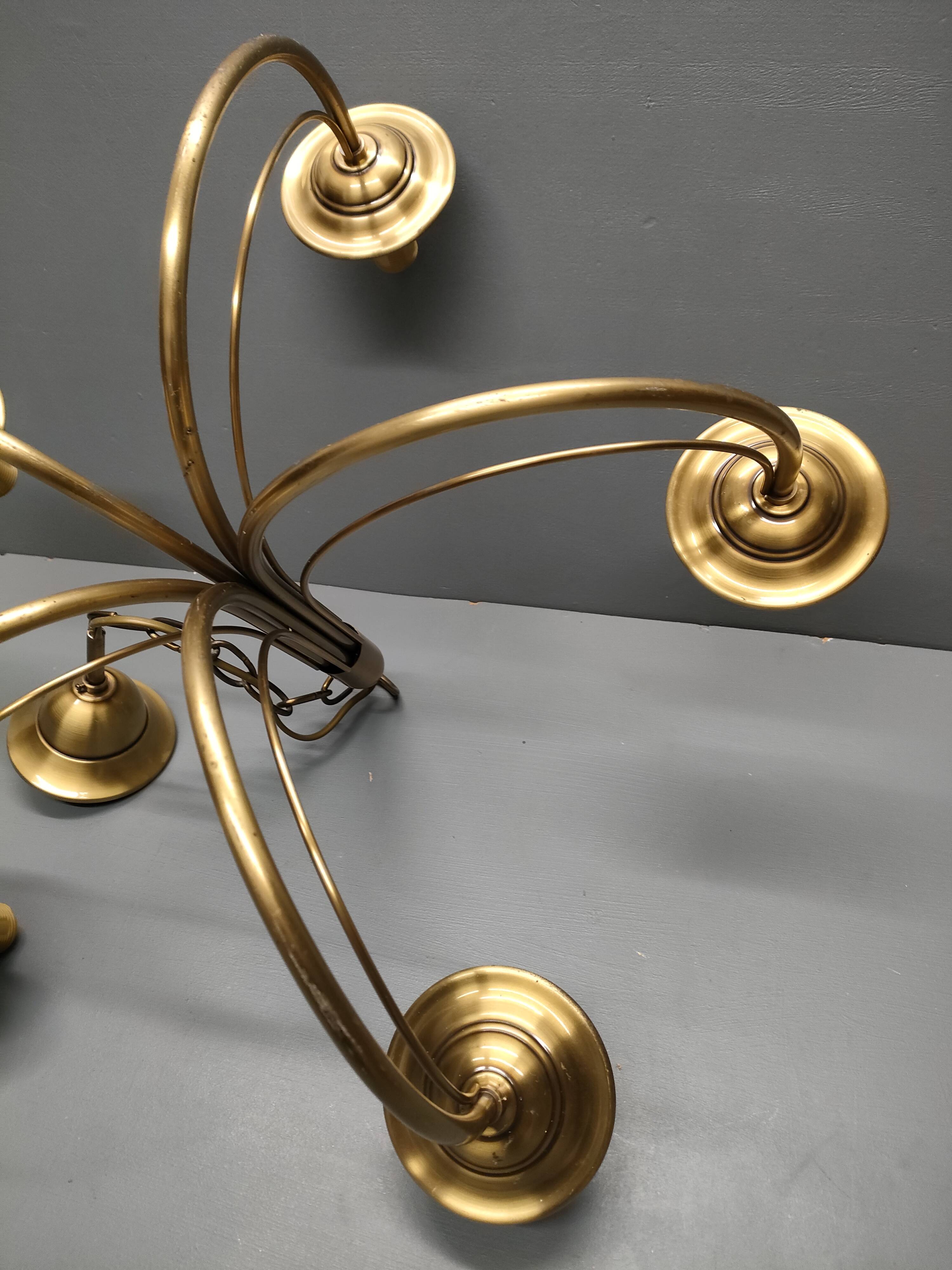 CVL (Val de Loire Creations) ~ Chandelier ~ Chatelet Collection - 5 lights ~ Burnished brass - 21st century