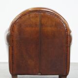 Large sheep leather design armchair