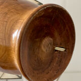 Mother-of-pearl and olive wood lamp