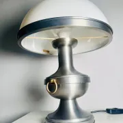 Metal Mushroom Table Lamp By Dijkstra Lampen, The Netherlands, 1960S