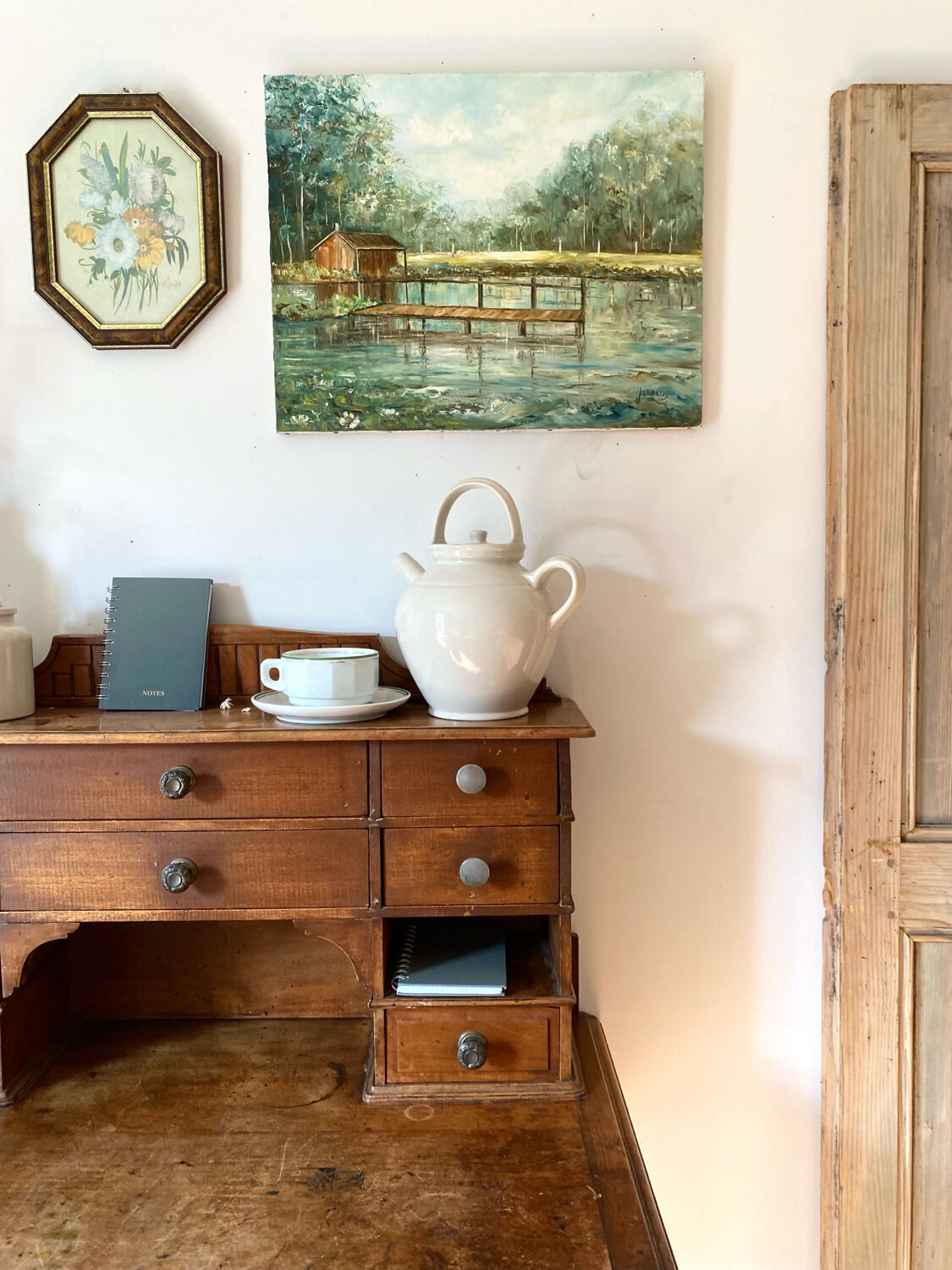 Vintage landscape oil on canvas