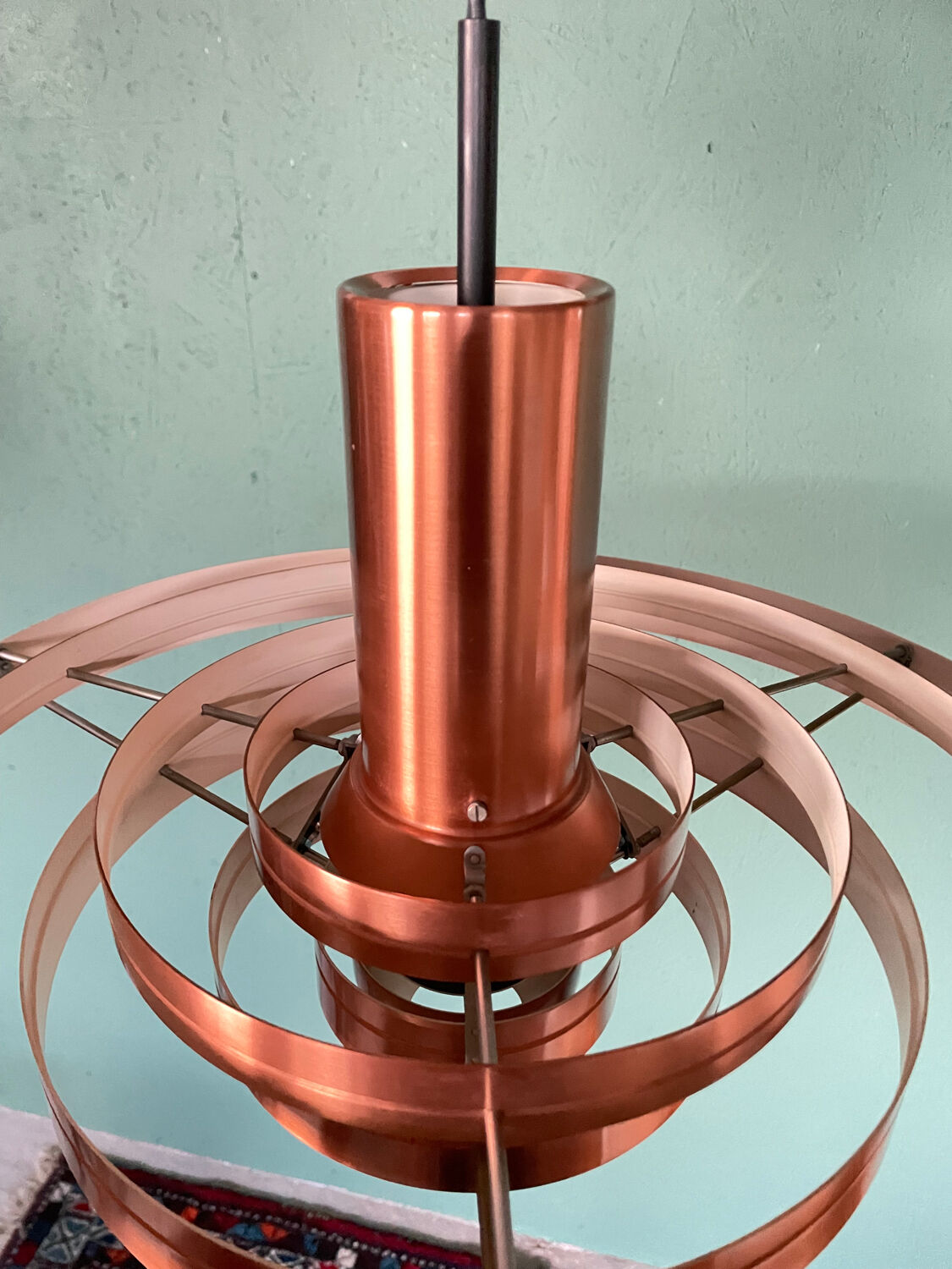 Vintage 1960s Fibonacci pendant in copper by Sofus Frandsen for Fog and Mørup