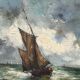 J.J. Coulon. "Marine Landscape." Oil on canvas.