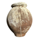 Ancient terracotta pottery jar from the 19th century.