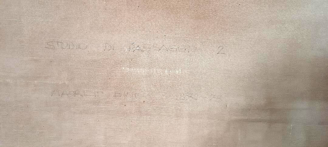 Abstract painting by Maurizio Bini (1940), signed and dated 1972