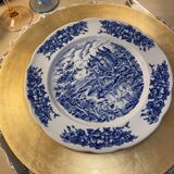 Set of 2 flat plates pyroblan blue