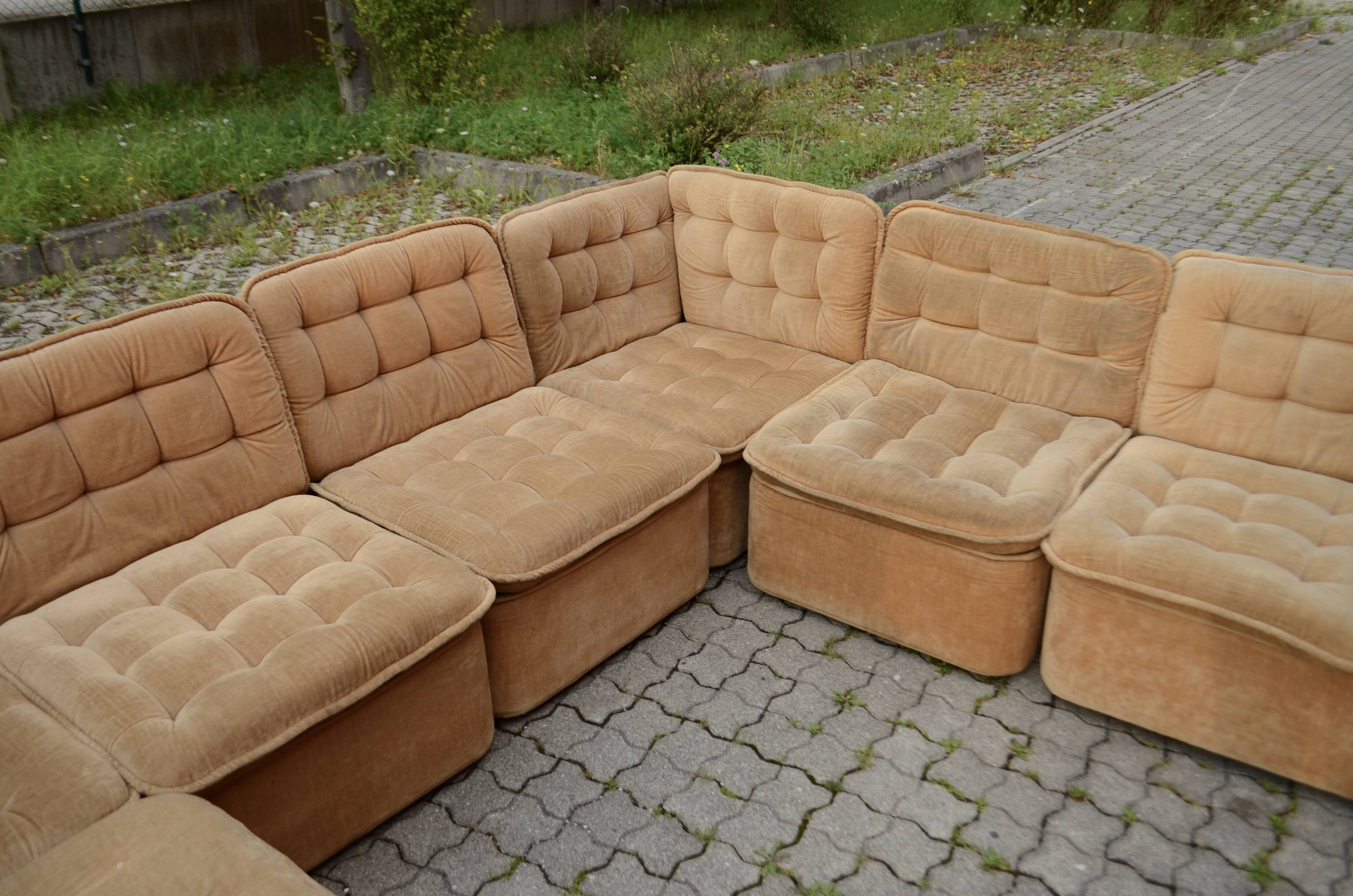 Vintage Modular Sofa 70ties champagne