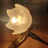 Wall lamp art deco bronze tulip glass paste dp 122365