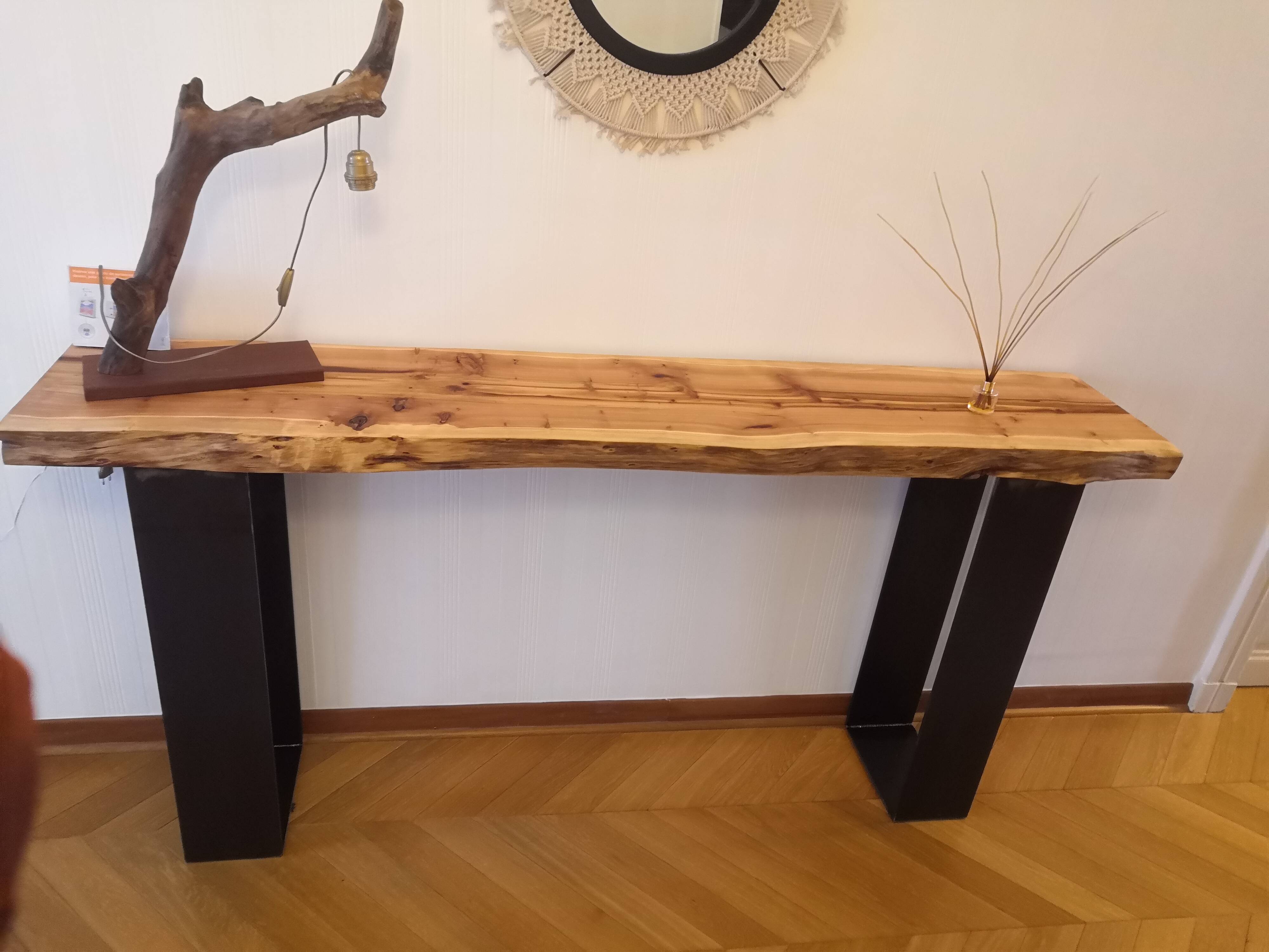 console séquoia avec pied acier