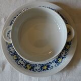 VILLEROY AND BOCH. CADIZ model. Porcelain case (E) and its saucer. Design