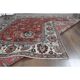 1970s Vintage Persian Handmade Wool Red Oversized Area Rug 298x383