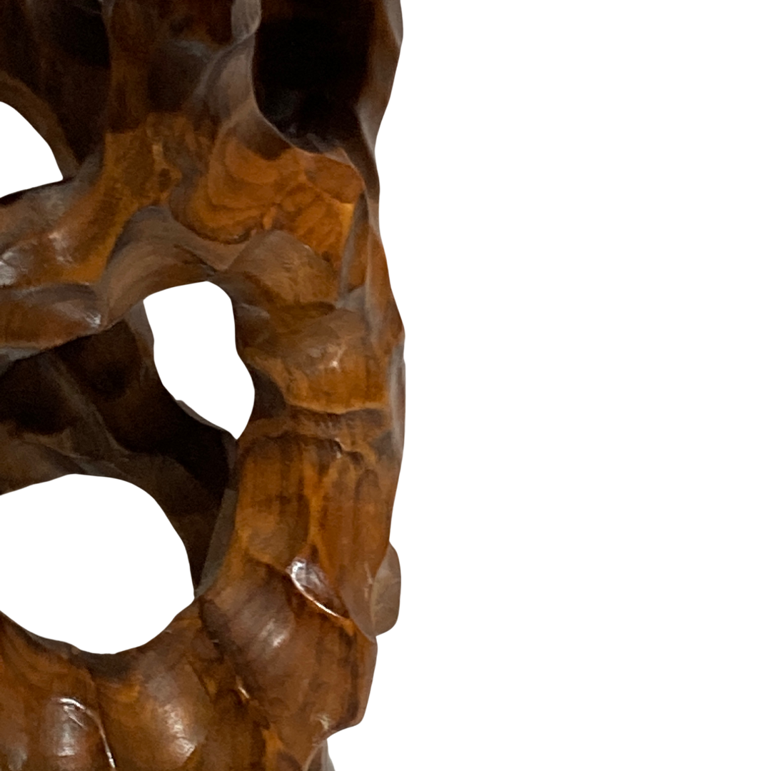 Organic biomorphic wabi sabi brutalist side table or stool