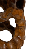 Organic biomorphic wabi sabi brutalist side table or stool