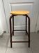 Wooden and metal workshop stool