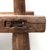 Antique African Baoulé wooden chair, early 20th century