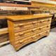 Vintage double chest of drawers in solid pine - 6 drawers - 1970s