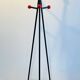 Porte-manteaux boule sur pied 1960 Noir et Rouge