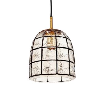 Mid-Century Glass Ceiling Light/Pendant from Limburg, Germany, 1960s