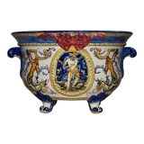 Cache-pot "poséidon" de faïence de Gien