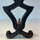 Pair of Cast Iron Chenets with Figurative Anthropomorphic Silhouette, by Raymon