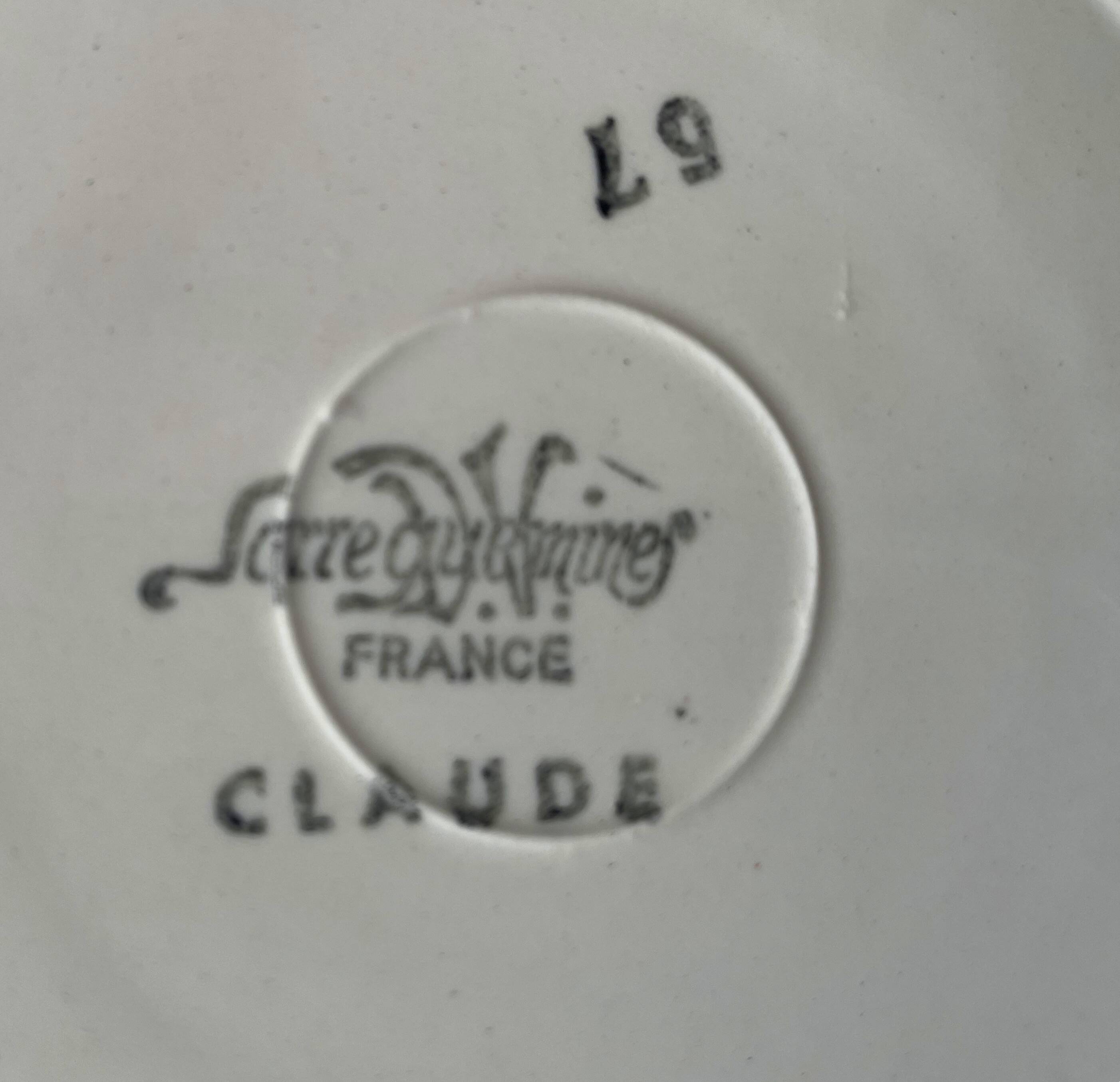 6 antique dessert plates in Sarreguemines faience