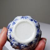 Small blue and white hand-painted vintage Chinese porcelain jewellery box.