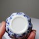 Small blue and white hand-painted vintage Chinese porcelain jewellery box.