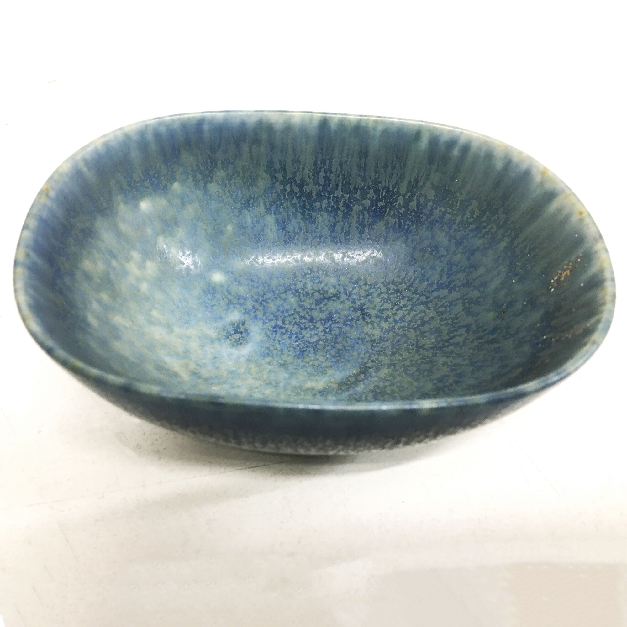 Blue bowl by Carl Harry Stålhane and Gunnar Nylund 50s